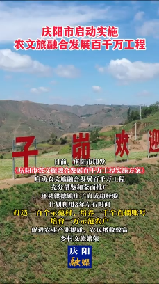 【V視】慶陽市啟動實施農文旅融合發(fā)展百千萬工程