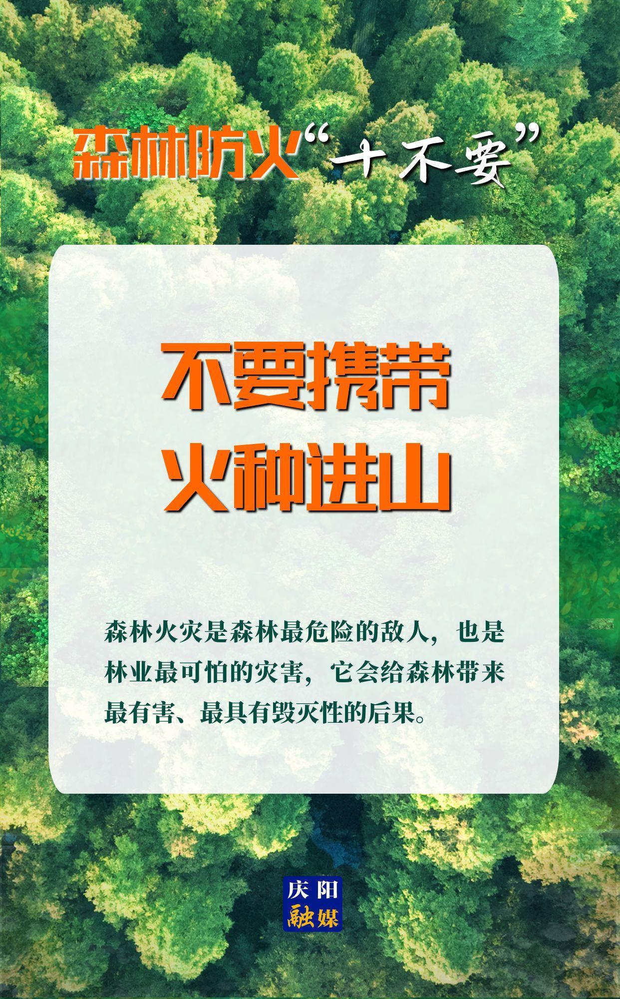 【微海報】森林防火“十不要”丨不要攜帶火種進(jìn)山