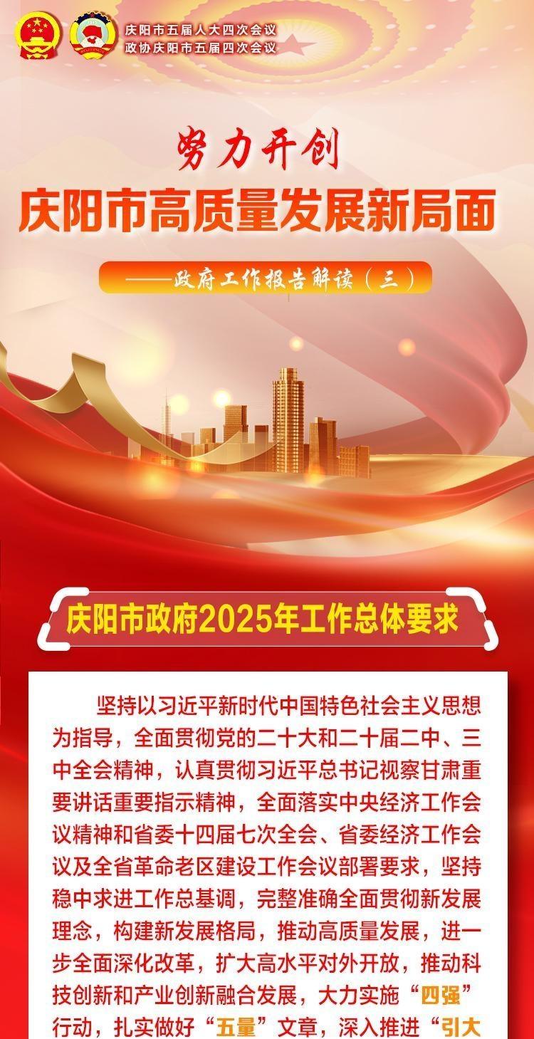 圖解︱政府工作報告解讀（三）：努力開創(chuàng)慶陽市高質量發(fā)展新局面