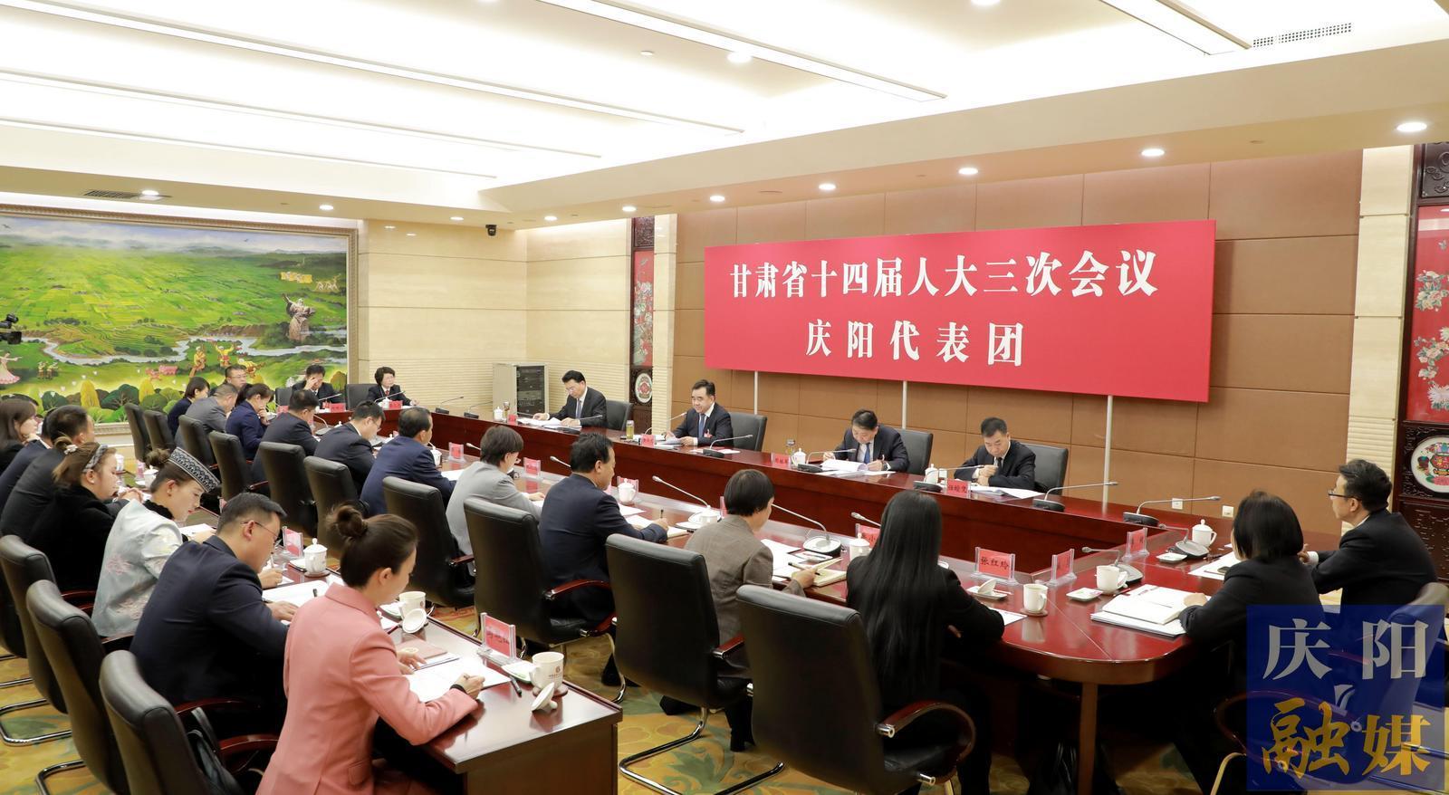 省十四屆人大三次會(huì)議慶陽(yáng)代表團(tuán)審議省人大常委會(huì)和省法檢“兩院”工作報(bào)告