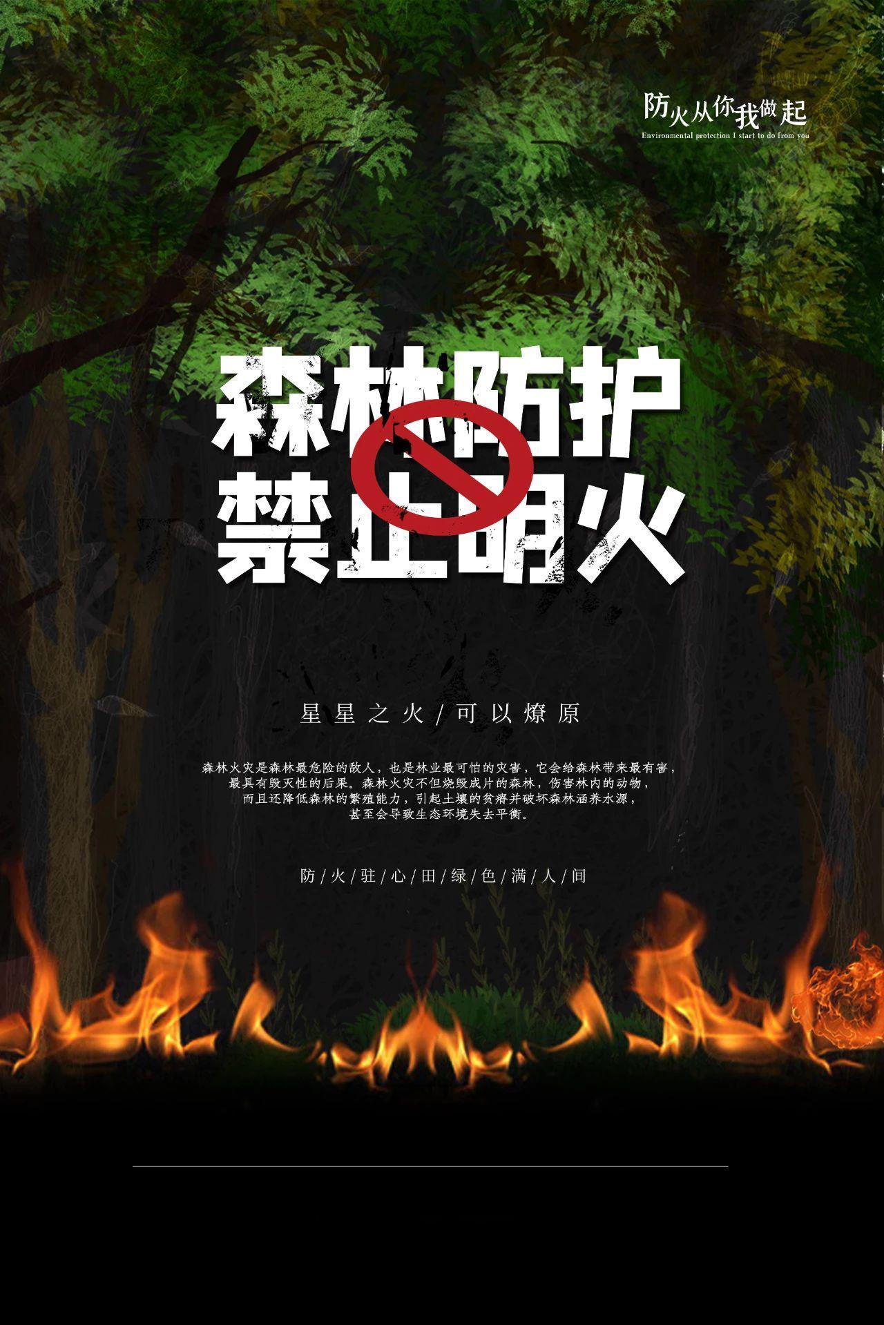 森林防護 禁止明火